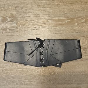 NWT FASHION NOVA PLUS SZ Black Lace-Up Corset Belt